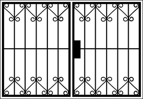 Распашная решетка на окно OS-002